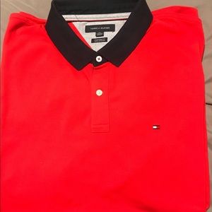 Tommy Hilfiger Custom Fit polo Apple Red/Navy Blue